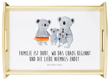 Mr. & Mrs. Panda Koala Familie Weiß Kinder, Papa, Geschwister, Familienzeit, Oma, lasiert (1-tlg)
