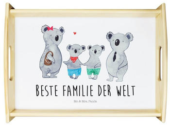 Mr. & Mrs. Panda Koala Familie zwei Weiß Koalabär, Familienzeit, beste Familie, Papa, Mama, Bruder, Schwester lasiert (1-tlg)