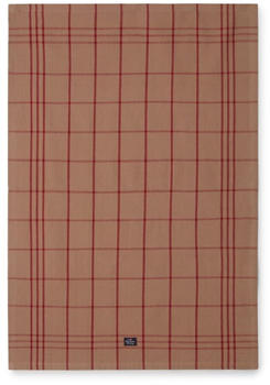 LEXINGTON Checked Oxford Geschirrtuch - beige/red - 50x70 cm
