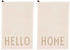 Design Letters Favorit Geschirrtuch 2-teilig Hello-home-off white