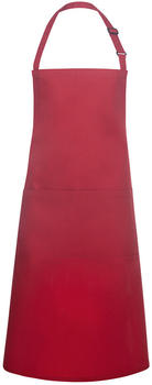 Karlowsky Fashion KY044 Latzschürze Basic mit Tasche und Schnalle Red (ca. Pantone 200C) 75 x 90 cm (Breite x Länge)