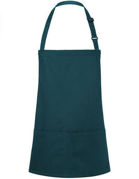 Karlowsky Fashion KY123 Kurze Latzschürze Basic mit Schnalle und Tasche Pine Green 75 x 60 cm
