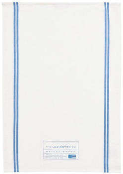 LEXINGTON Side Stripes Geschirrtuch - white/blue - 50x70 cm