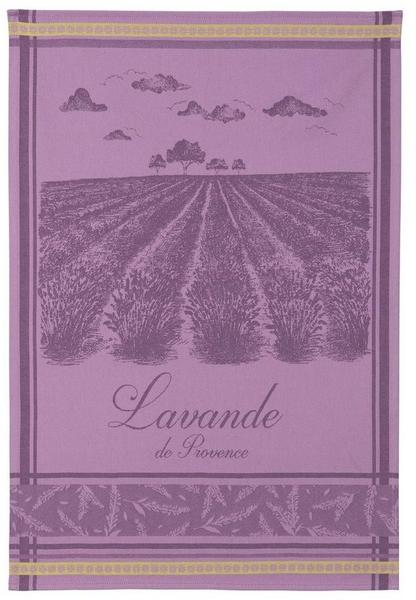 Coucke Jacquard-Handtuch aus französischer Baumwolle, Lavendelfelder, 50,8 x 76,2 cm, Lavendel, 100% Baumwolle