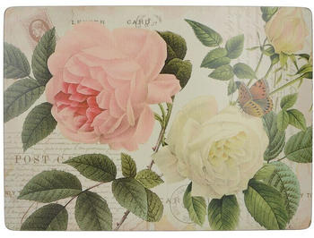 Creative Tops Tischsets 30x22cm weiß rosa 6er Set Rose Garden