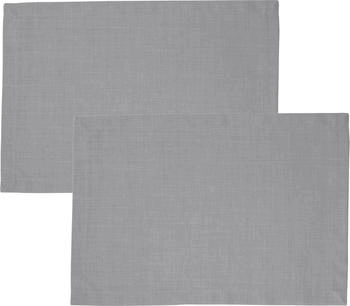 Sander Platzset Tischset "Loft" 2er-Pack, (2-St), fleckabweisend Uni, silber