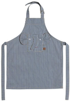 OYOY Striped denim elephant Schürze Blue