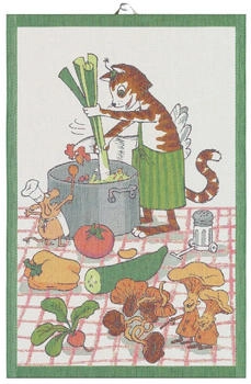 Ekelund Pettson & Findus Geschirrtuch Kochen