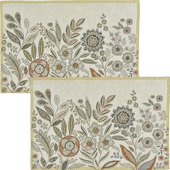Sander Gobelin Tischset Loni im 2er-Pack orange 32x48 cm