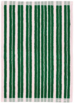 Marimekko Raide Handtuch 50x70 cm Green-light pink