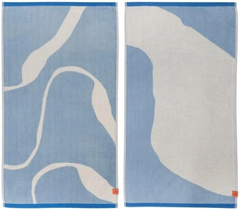 Mette Ditmer Nova Arte Handtuch 50x90cm 2er Pack Light blue-off-white