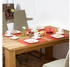 Relaxdays Tischset 6 teilig, Platzdeckchen, Bambus 30 x 45 cm, 6er Platzset, 6 Tischmatten, abwischbar, rot
