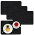 Dune Design DuneDesign 4 Extra-Dicke Filz Tischsets 43x30x0,5cm Edle Filzunterlage Anthrazit