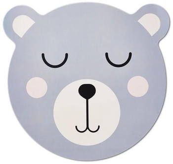 Zeller Platzset Bär blau Kunststoff 38cm, blau