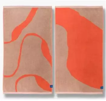 Mette Ditmer Nova Arte Handtuch 50x90cm 2er Pack Latte-orange