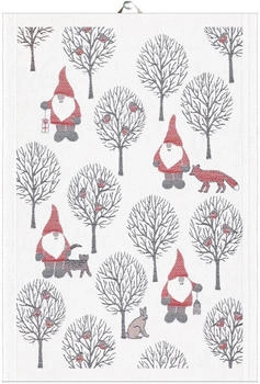 Ekelund Tomteliv Geschirrtuch 35 x 50cm Grau-rot