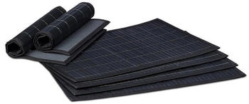 Relaxdays Tischset 6 teilig, Platzdeckchen, Bambus 30 x 45 cm, 6er Platzset , abwischbar, schwarz 10020505_46