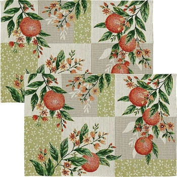 Sander Gobelin Tischset Laranja im 2er-Pack orange 32x48 cm