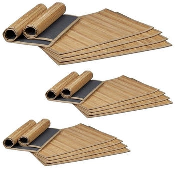 Relaxdays Tischset Platzdeckchen 18-teilig Rutschfeste Tischmatten feuchtigkeitsresistent