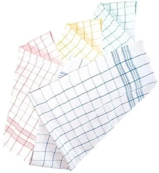 Mensch Geschirrtücher Karo farbsortiert 50,0 x 70,0 cm, 10 St. 1 Pack = 10 St.