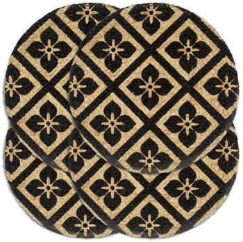 vidaXL Tischsets 4 Stk. Schwarz 38 cm Rund Jute Tischsets 4 Stk. Schwarz 38 cm Rund Jute