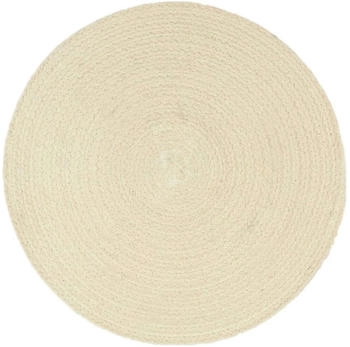 vidaXL Tischsets 4 Stk. Natur 38 cm Rund Baumwolle