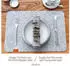 MIQIO Design Tischset Filz & Leder, 4er-Set, hellgrau (PM-4l-lg)