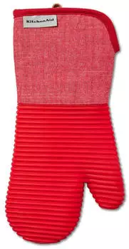 KitchenAid Ofenhandschuh Weiches Geripptes Silikon, Empire-Rot (OM024510LKG)