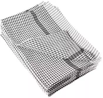 Vogue Wonderdry Geschirrtücher Schwarz, Polyester-Baumwolle, 10er-Pack (CC597)