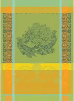 Garnier-Thiebaut Geschirrtuch "Le Chou Romanesco" Vert 56x77cm 100% Baumwolle (48246)