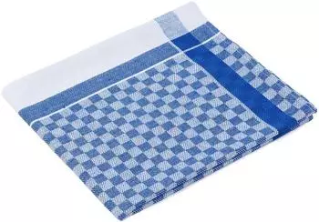 Gözze Allzweck-Grubenhandtücher kariert 100% Baumwolle 50x100cm Blau 10er-Set (60305)