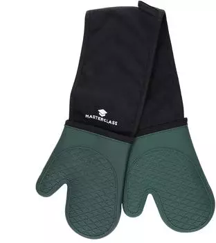 MasterClass Nahtloser Silikon-Doppel-Ofenhandschuh, jägergrün