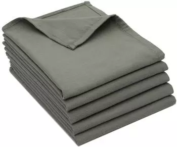 ZOLLNER Geschirrt&uuml;cher 5er-Set, 100% Baumwolle, 50x70cm, anthrazit (00000439-960)