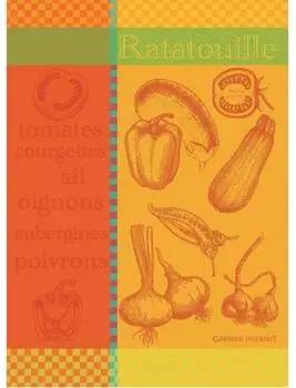 Garnier-Thiebaut Ratatouille Geschirrtuch kupfer 56x78cm, 100% Baumwolle (51290)