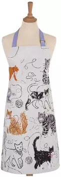 Ulster Weavers Feline Friends Schürze, 100% Baumwolle, grau (70x95cm)