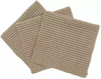 Blomus Wipe Perla Spültücher 3er-Set, Baumwolle, nomad, 25x25cm