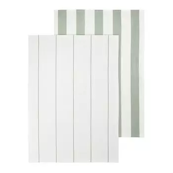Blomus TAULO Geschirrtücher 2er-Set, weiß/Desert Sage (64874)
