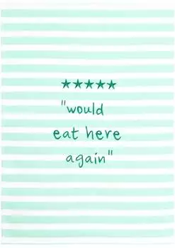 ASA Geschirrtuch "Would Eat Here Again" 50x70cm