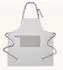 Homescapes Kochschürze mit Tasche, grau-weiß gestreift, 100% Baumwolle, Unisex (80x85cm)