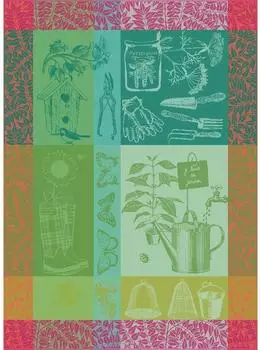 Garnier-Thiebaut Geschirrtuch "Mon Petit Jardin Printemps" 56x77cm, 100% Baumwolle (47039)
