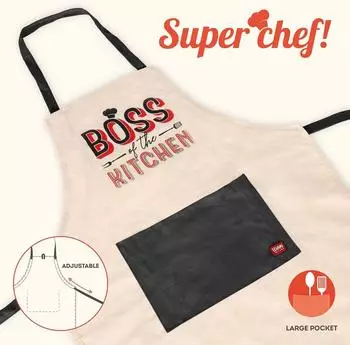Legami Super Chef Küchenschürze, beige, Einheitsgröße (APR0001)