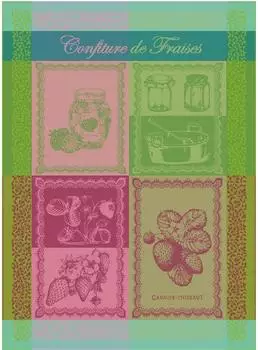 Garnier-Thiebaut Geschirrtuch "Confiture De Fraises Printemps" 56x77cm, Baumwolle (47043)