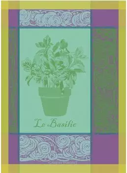 Garnier-Thiebaut Geschirrtuch Basilic Purple 56x77cm, 100% Baumwolle (49295)