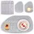 Intirilife Platzset aus Filz, grau, 33x43cm, 6er-Set (IL-100593)