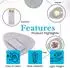 Intirilife Platzset aus Filz, grau, 33x43cm, 6er-Set (IL-100593)