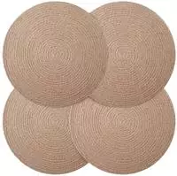vidaXL Jute-Untersetzer 4 stk. Natur 100% Tossa-Jute