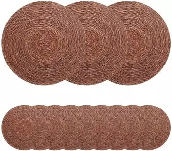 vidaXL Seegras-Untersetzer 12er-Set, braun, &Oslash;30cm (42012326)