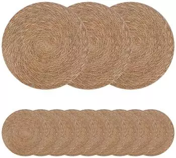 vidaXL Seegraskissen 12er-Set, natur, 100% Seegras, &Oslash;30cm