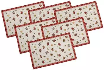 Villeroy & Boch Toy's Delight Platzset Weihnachtsmotive bunt 32x48cm 6er Set