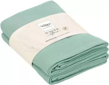 Vossen Double Delight Geschirrtuch 2er-Set, 100% Baumwolle, basil blush, 50x70cm